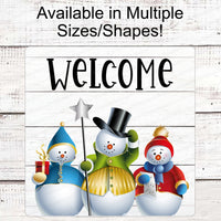 Winter Wreath Signs - Snowman Wreath Sign - Snowman Welcome Sign - Christmas Wreath Signs - Snowman Sign - Winter Welcome Sign