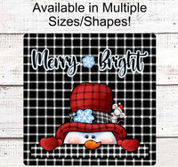 
              Snowman Sign - Merry and Bright Sign - Snowman Welcome Sign - Welcome Wreath Sign - Snowflakes Sign -Christmas Wreath Signs
            