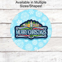 Christmas Wreath Sign - Gingerbread Man Sign - Winter Wreath Signs - Candy Cane Sign - Christmas Signs - Snowflakes Sign
