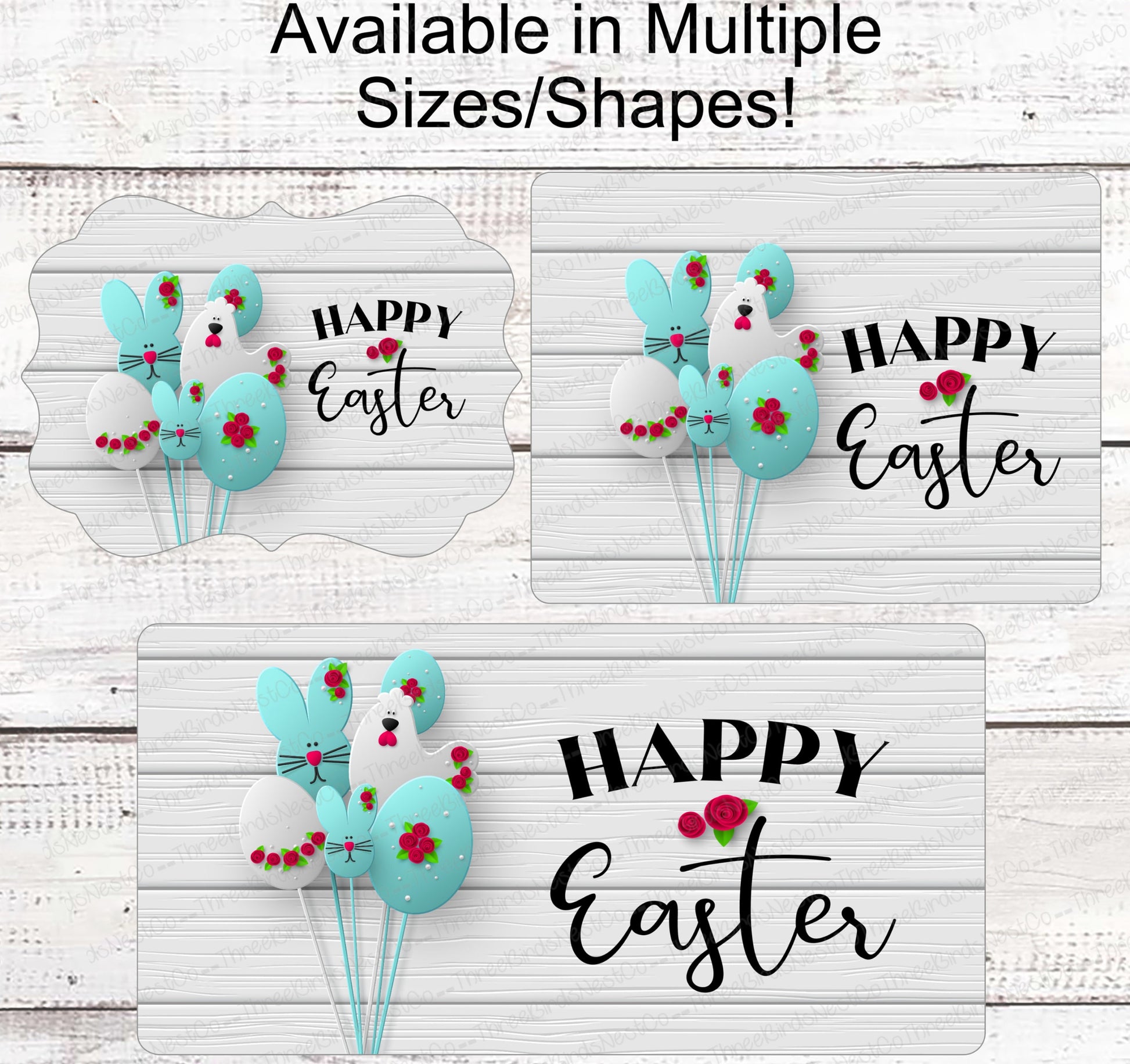 Easter Wreath Signs - Candy Sign - Easter Candy - Easter Bunny Sign - Chicken Sign - Easter Bunny Sign - Happy Easter Sign