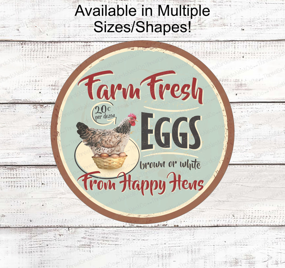 Vintage Farm Sign - Farm Fresh Eggs Sign - Farmers Market Sign - Farmhouse Wreath Sign - Farmers Market Stand - Farmers Market Wreath