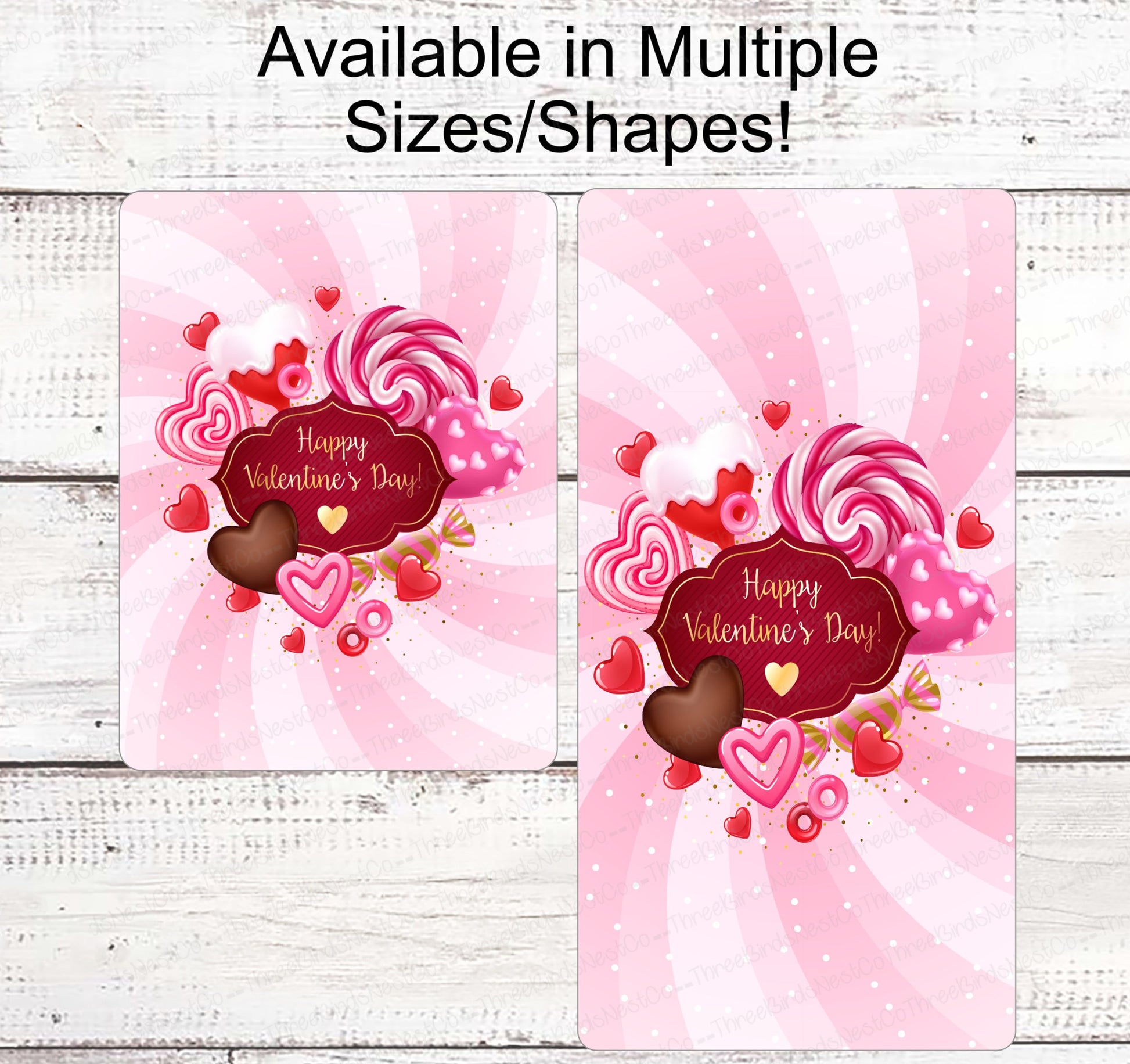 Valentines Day Sign - Valentines Wreath Sign - Valentines Candy - Lollypop Sign - Candy Sign - Happy Valentines Day - Heart Sign
