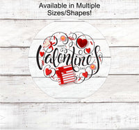 
              Valentines Day Sign - Valentines Wreath Sign - Valentines Candy - Lollypop Sign - Candy Sign - Happy Valentines Day - Heart Sign
            