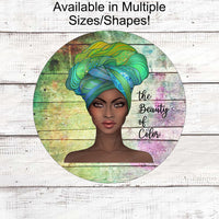 Black is Beautiful Wall Art - Black Girl Wreath Signs - African American Girl - Black Woman Signs - Everyday Wreath Signs