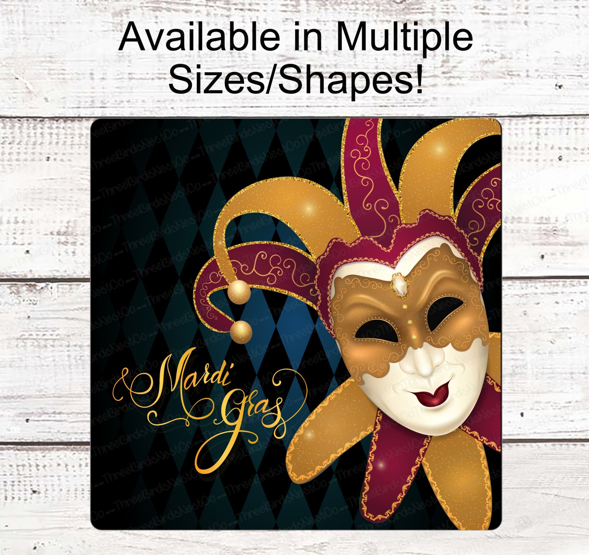 Mardi Gras Jester - Mardi Gras Wreath Sign - Mardi Gras Sign - Mardi Gras Mask Sign - Mardi Gras Decor