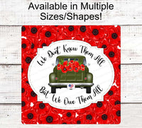 
              Patriotic Wreath Sign - Patriotic Truck - 4th of July Signs - Veterans Signs - Military Remembrance - Poppy Wreath - Poppy Sign
            