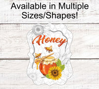 
              Honeybee Signs - Bee Wreath Signs - Bee Wreath - Honey Sign - Vintage Honey - Honeycomb Sign
            