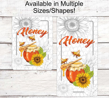Honeybee Signs - Bee Wreath Signs - Bee Wreath - Honey Sign - Vintage Honey - Honeycomb Sign