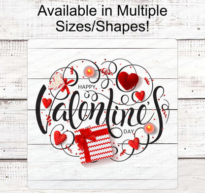 Valentines Day Sign - Valentines Wreath Sign - Valentines Candy - Lollypop Sign - Candy Sign - Happy Valentines Day - Heart Sign