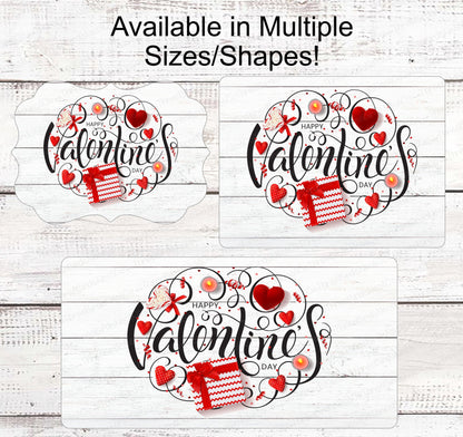 Valentines Day Sign - Valentines Wreath Sign - Valentines Candy - Lollypop Sign - Candy Sign - Happy Valentines Day - Heart Sign