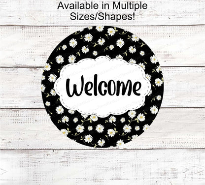 Home Wreath Sign - Daisy Sign - Daisy Wreath - Spring Wreath Signs - Summer Wreath Signs - Daisy Decor - Daisy Door Hanger