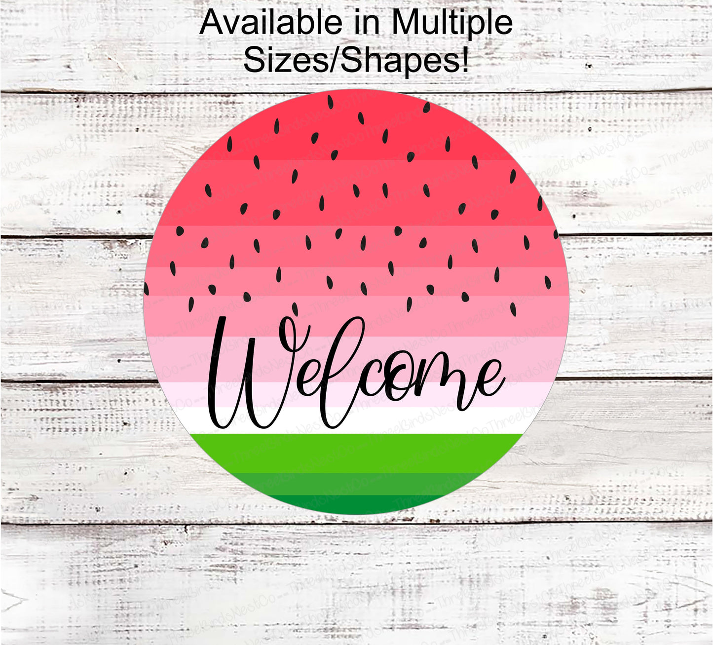 Watermelon Wreath Sign - Picnic Sign - Watermelon Sign - Welcome Wreath Sign - Summer Wreath Sign - Sweet Summertime - Watermelon Welcome