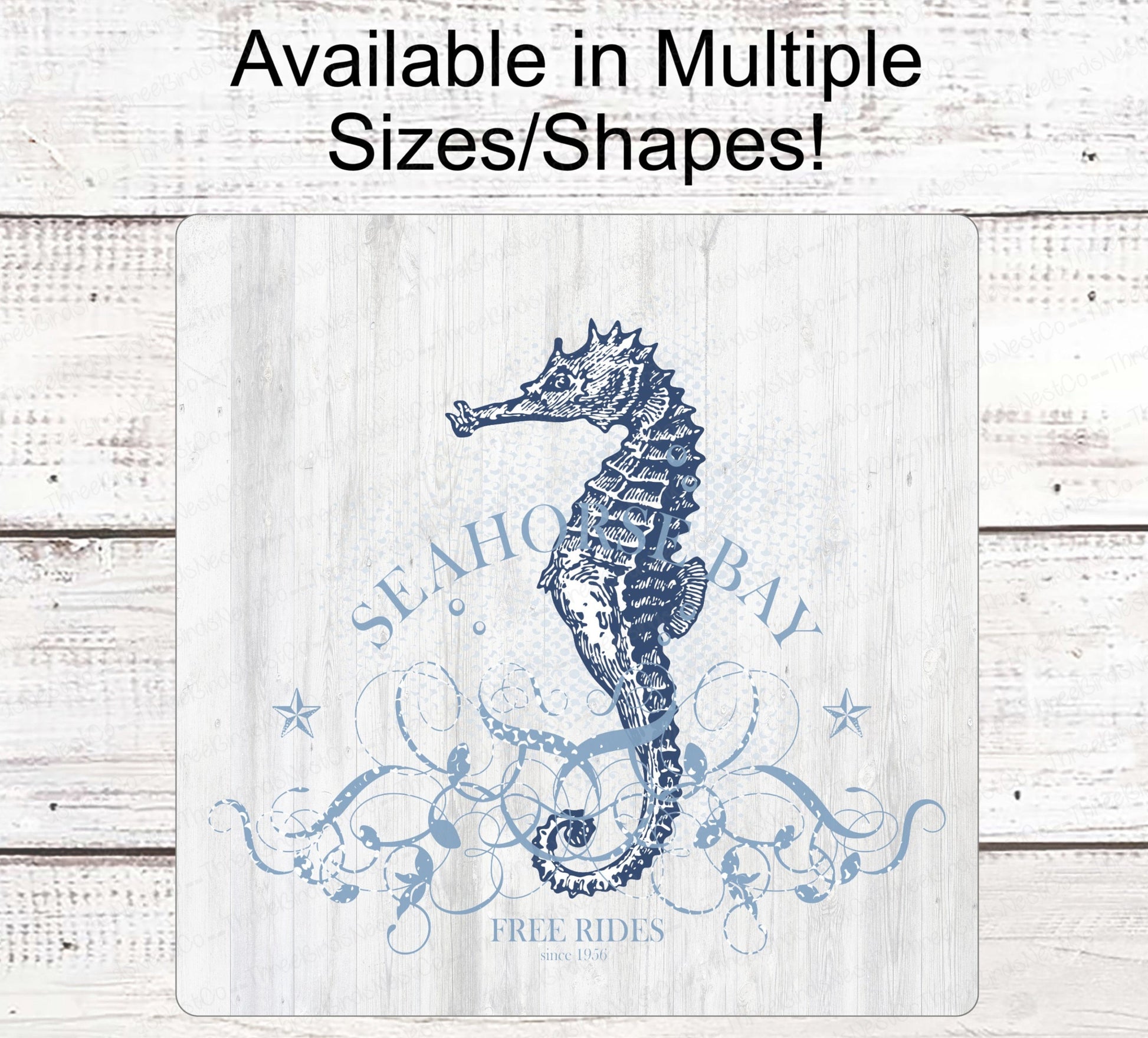 Vintage Beach Sign - Beach Wreath Sign - Seahorse Welcome Sign - Seahorse Sign - Beach Sign - Beach Wreath