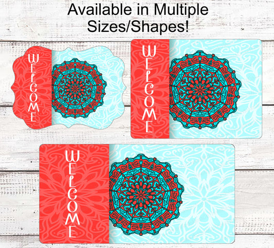 Beach Wreath Sign - Beach Welcome Sign - Beach Wreath - Beach Colors - Mandela