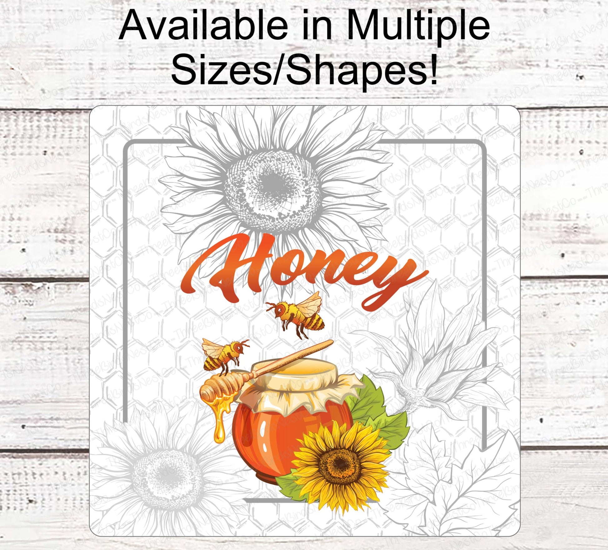 Honeybee Signs - Bee Wreath Signs - Bee Wreath - Honey Sign - Vintage Honey - Honeycomb Sign