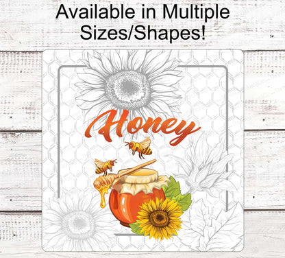 Honeybee Signs - Bee Wreath Signs - Bee Wreath - Honey Sign - Vintage Honey - Honeycomb Sign