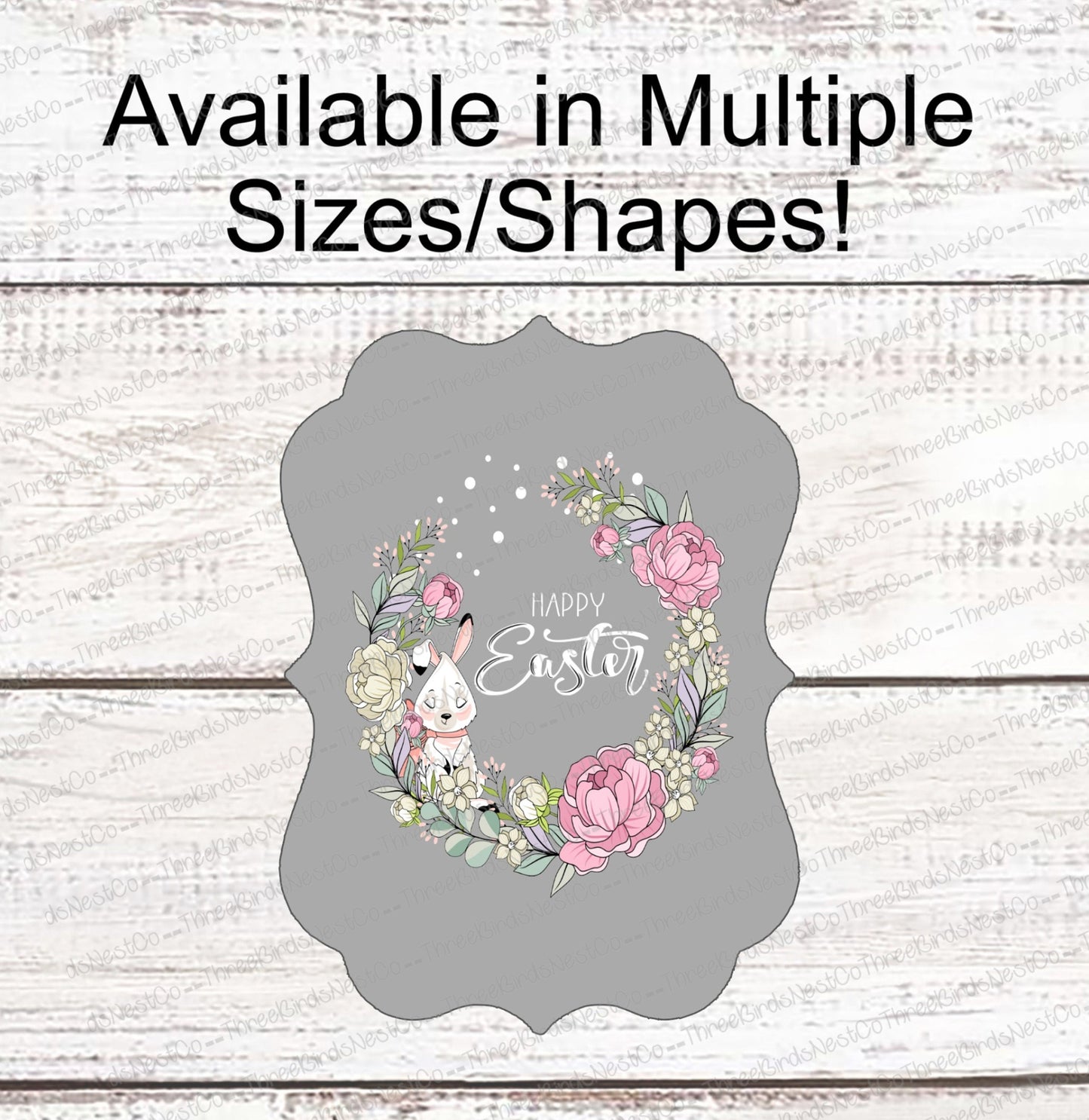 Happy Easter Sign - Welcome Wreath Sign - Easter Sign - Easter Bunny Sign - Easter Wreath Sign - Welcome Bunny Sign
