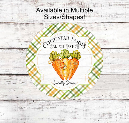 Easter Wreath Signs - Easter Sign - Bunny Sign - Easter Wreath - Carrot Patch - Easter Carrot - Cottontail Sign