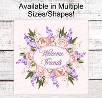 
              Welcome Wreath Sign - Peonies Sign - Lilac Sign - Floral Wreath Sign - Red Roses - Peony Sign
            