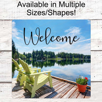 Lake House Sign - Lake House Decor - Lake House Welcome Sign - Welcome to the Lake Sign - Adirondack Chair - Life is Better at the Lake Sign
