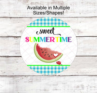 
              Sweet Summertime - Watermelon Wreath Sign - Summer Wreath Sign - Welcome Wreath Sign - Watermelon Welcome - Summer Welcome Sign
            