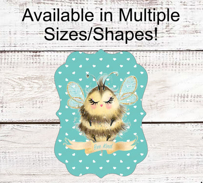 Bee Kind - Home Wreath Sign - Bee Wreath Signs - Bee Wreath - Spring Wreath Signs - Summer Wreath Signs - Bumble Bee Wreath Signs