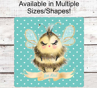 Bee Kind - Home Wreath Sign - Bee Wreath Signs - Bee Wreath - Spring Wreath Signs - Summer Wreath Signs - Bumble Bee Wreath Signs