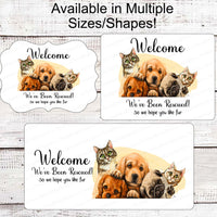 Who Rescued Who - Dog Wreath Signs - Cat Wreath Sign - Rescue Pet - Rescued Signs - Rescued Dog Signs - Rescue Cat - Pet Wreath