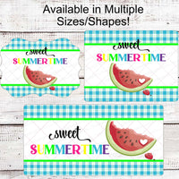 Sweet Summertime - Watermelon Wreath Sign - Summer Wreath Sign - Welcome Wreath Sign - Watermelon Welcome - Summer Welcome Sign