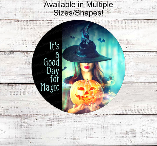 Halloween Signs - Witch Sign - Magic Sign - Halloween Witch - Jack O Lantern Sign - Halloween Wreath Attachments - Halloween Decor