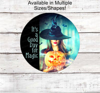 
              Halloween Signs - Witch Sign - Magic Sign - Halloween Witch - Jack O Lantern Sign - Halloween Wreath Attachments - Halloween Decor
            