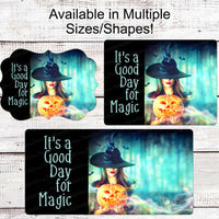 Halloween Signs - Witch Sign - Magic Sign - Halloween Witch - Jack O Lantern Sign - Halloween Wreath Attachments - Halloween Decor