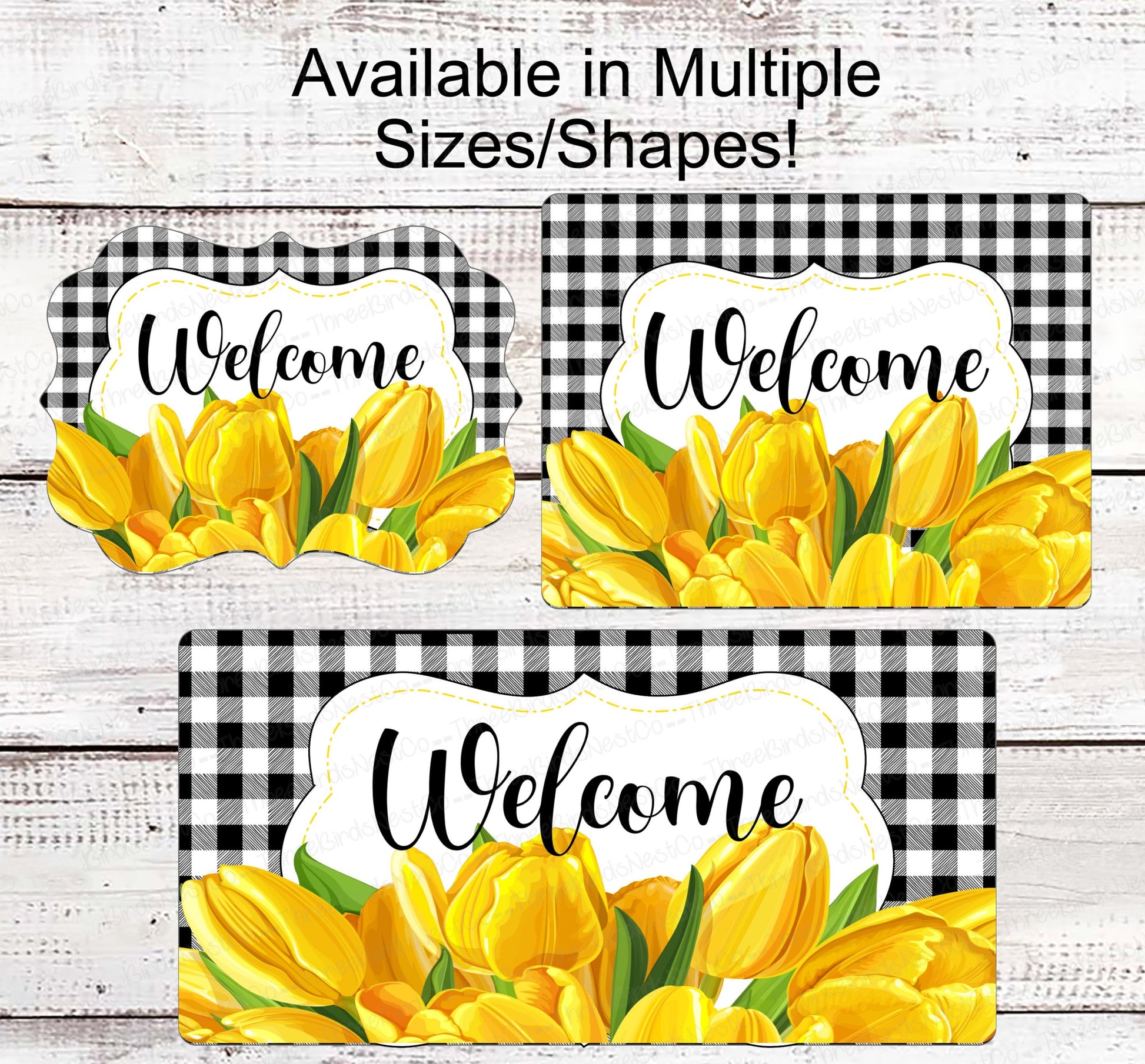 Welcome Wreath Sign - Tulip Sign - Tulips Wreath - Tulip Wreath - Spring Wreath Signs - Summer Wreath Signs