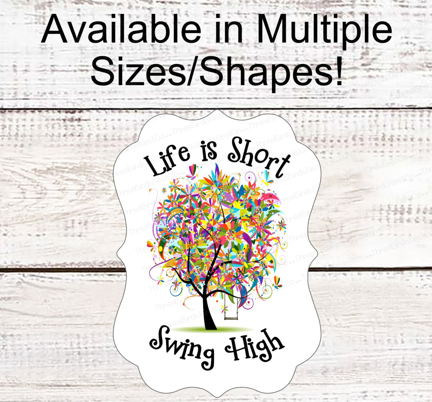 Inspirational Signs - Tree Swing Sign - Welcome Wreath Sign - Spring Wreath Signs - Summer Wreath Signs - Floral Wreath Sign - Tree Sign