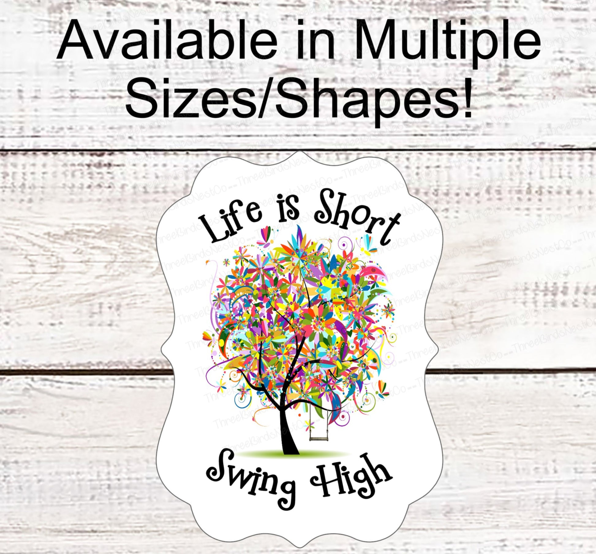Inspirational Signs - Tree Swing Sign - Welcome Wreath Sign - Spring Wreath Signs - Summer Wreath Signs - Floral Wreath Sign - Tree Sign