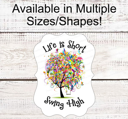 Inspirational Signs - Tree Swing Sign - Welcome Wreath Sign - Spring Wreath Signs - Summer Wreath Signs - Floral Wreath Sign - Tree Sign