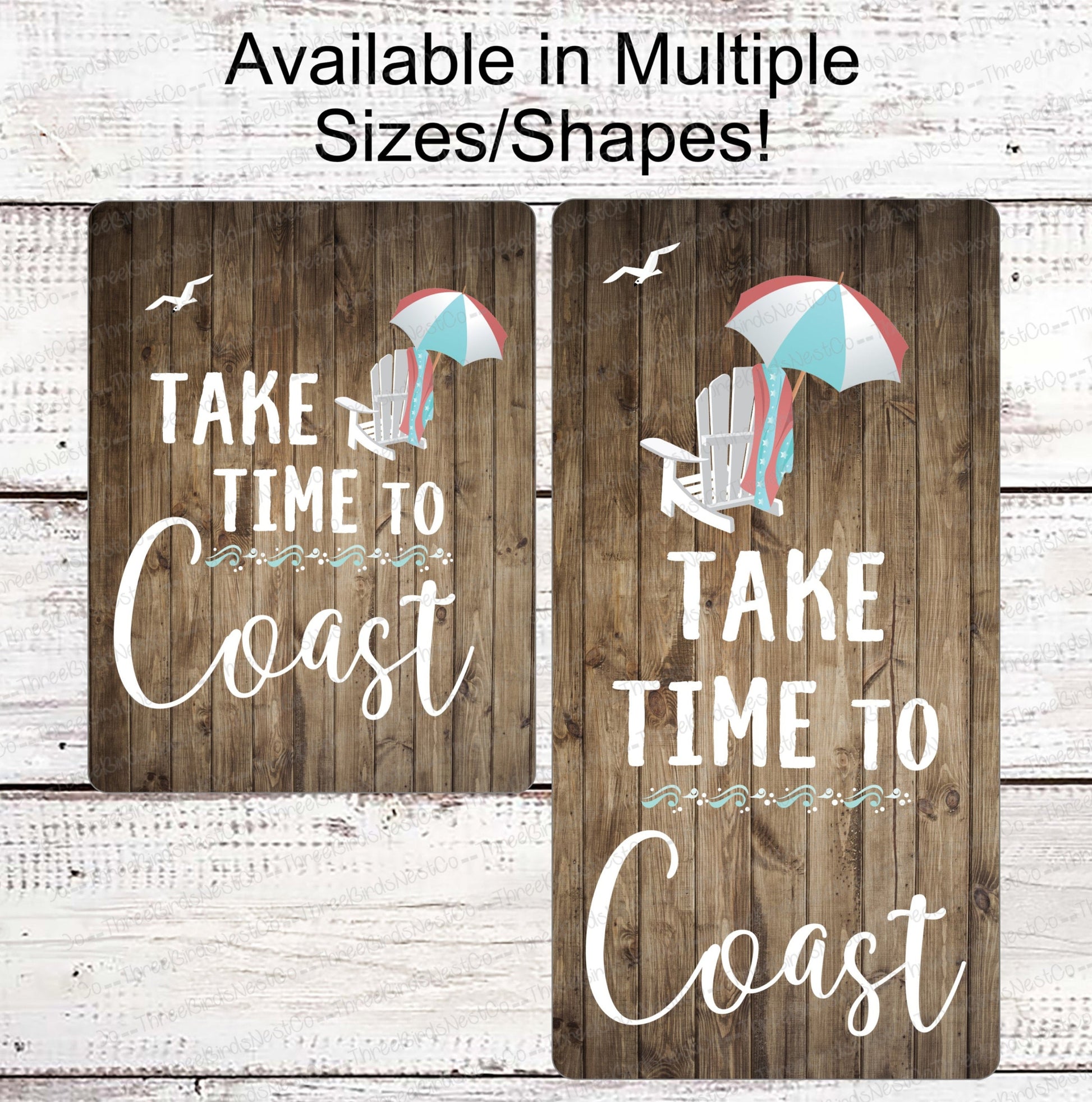 Beach Time Sign - Beach Wreath Sign - Beach Sign - Adirondack Chair - Beach Umbrella