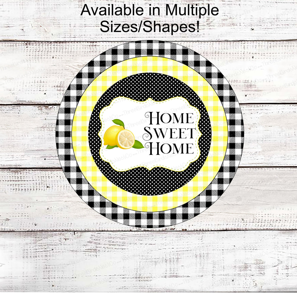 Lemon Sign - Home Sweet Home Sign - Welcome Wreath Sign - Farmhouse Sign - Farmers Market Wreath