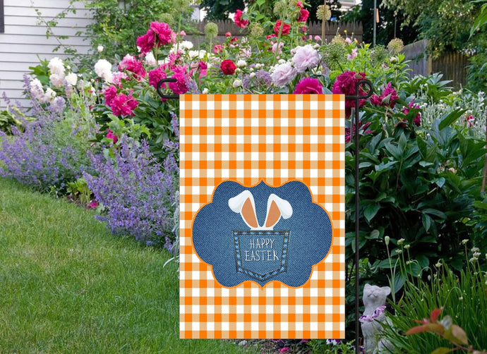 Happy Easter Garden Flag - Easter Bunny Garden Flag - Double Sided Garden Flag