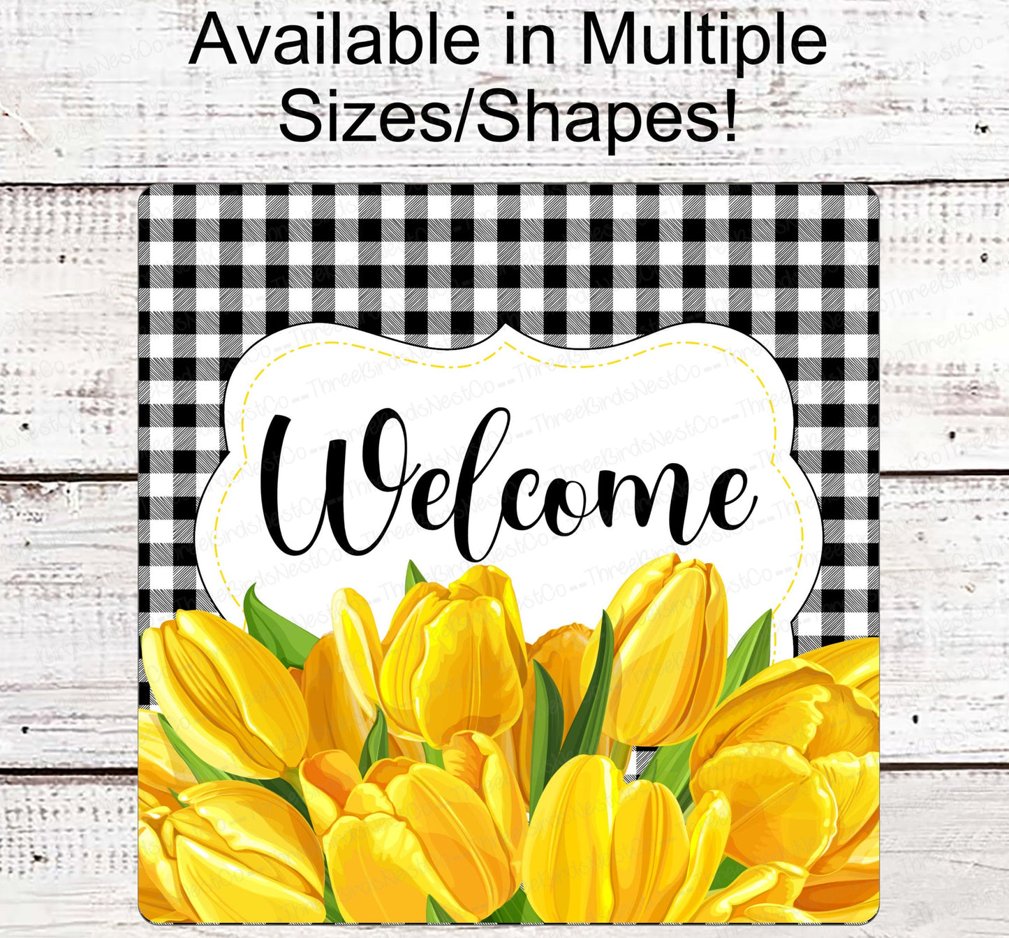 Welcome Wreath Sign - Tulip Sign - Tulips Wreath - Tulip Wreath - Spring Wreath Signs - Summer Wreath Signs