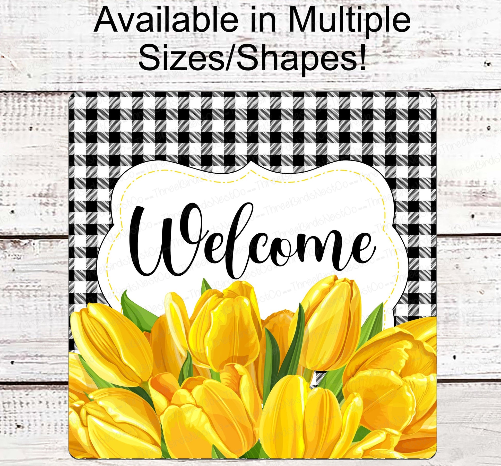 Welcome Wreath Sign - Tulip Sign - Tulips Wreath - Tulip Wreath - Spring Wreath Signs - Summer Wreath Signs