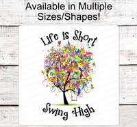 
              Inspirational Signs - Tree Swing Sign - Welcome Wreath Sign - Spring Wreath Signs - Summer Wreath Signs - Floral Wreath Sign - Tree Sign
            