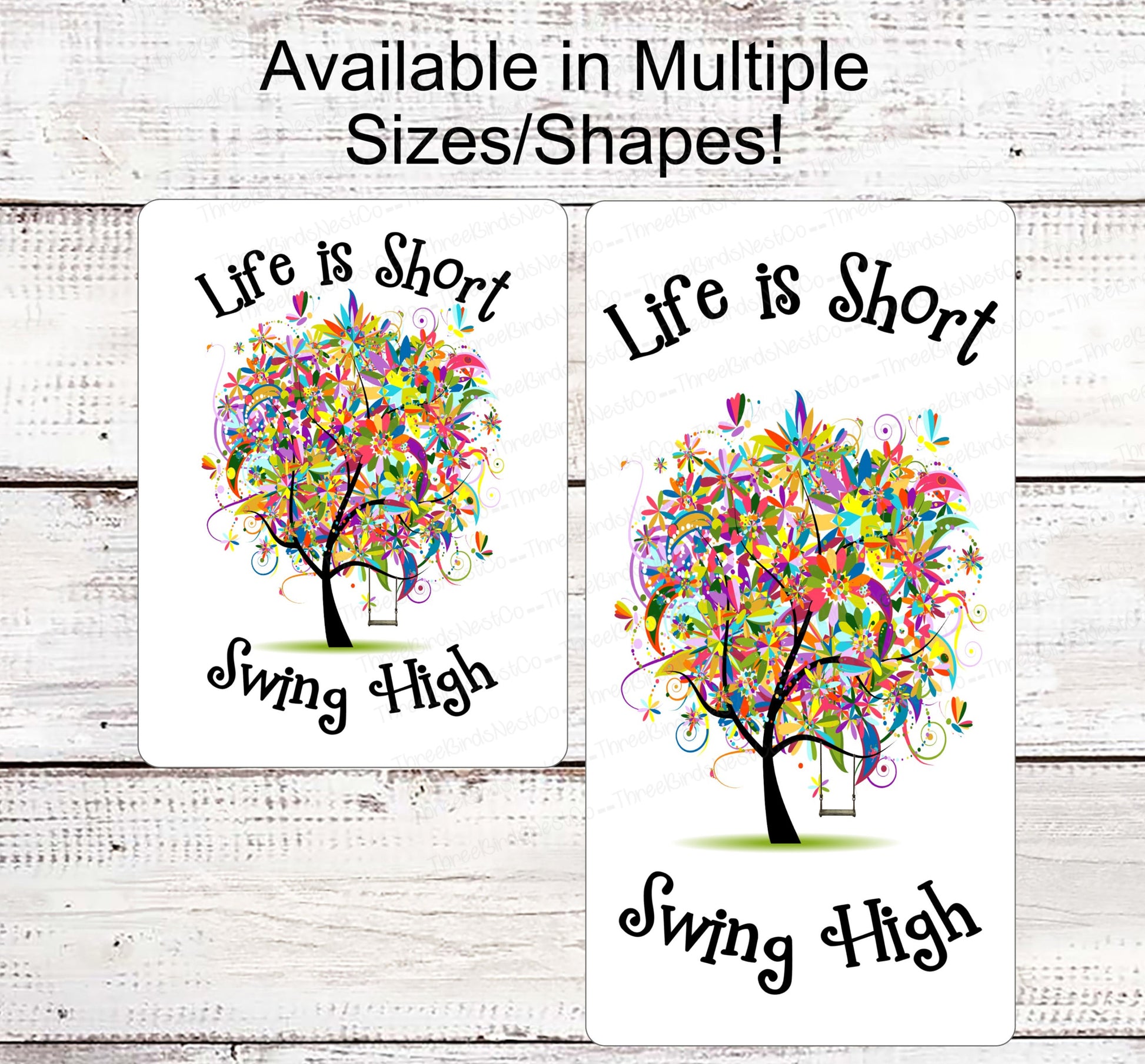 Inspirational Signs - Tree Swing Sign - Welcome Wreath Sign - Spring Wreath Signs - Summer Wreath Signs - Floral Wreath Sign - Tree Sign