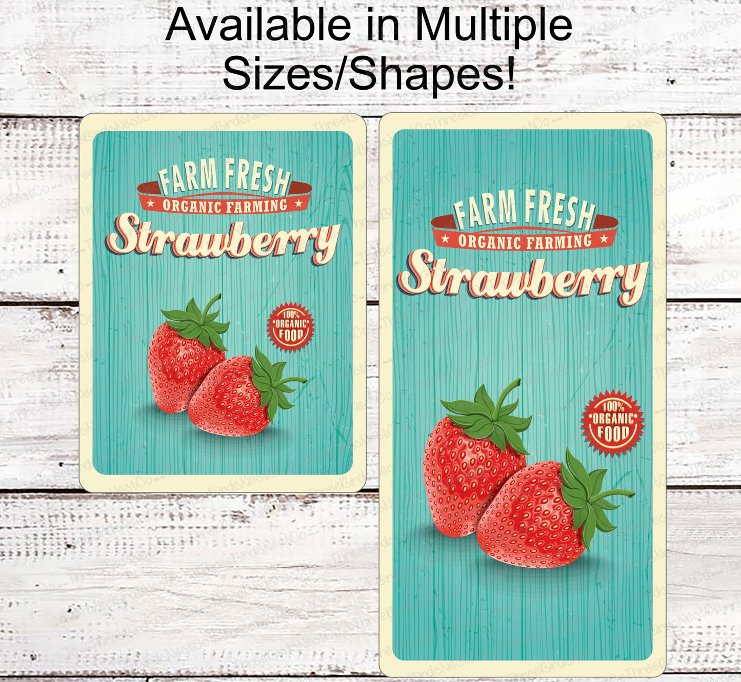 Farmers Market Strawberries - Farmers Market Sign - Welcome Wreath Sign - Farmers Market Stand - Farmers Market Wreath - Vintage Farm Sign