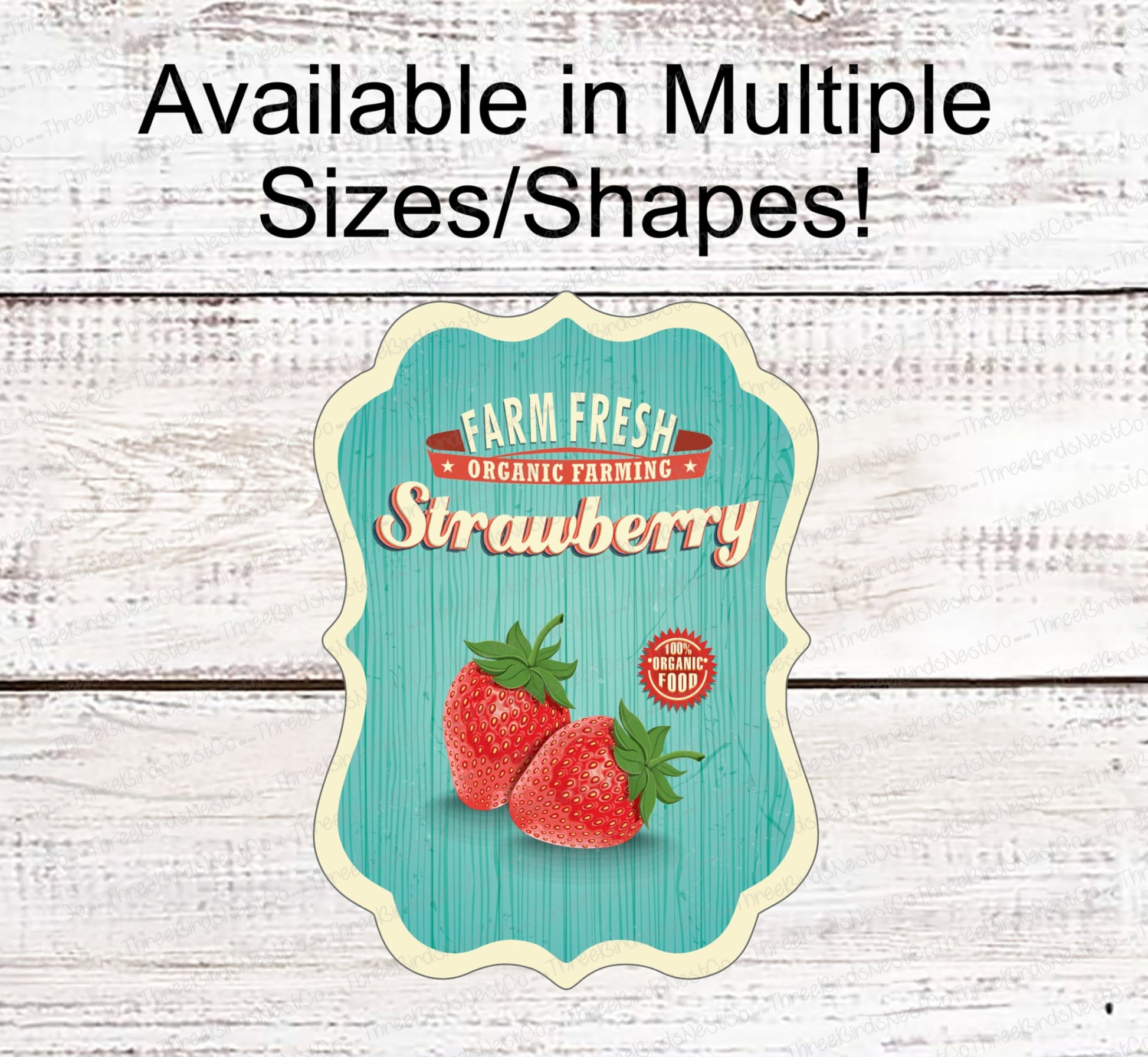 Farmers Market Strawberries - Farmers Market Sign - Welcome Wreath Sign - Farmers Market Stand - Farmers Market Wreath - Vintage Farm Sign