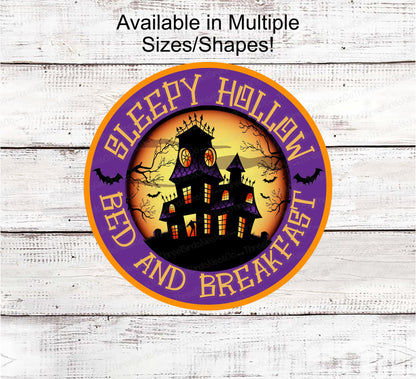 Halloween Wreath Signs - Headless Horseman - Sleepy Hollow - Haunted House Sign - Jack O Lantern Sign - Spooky Sign - Halloween Signs