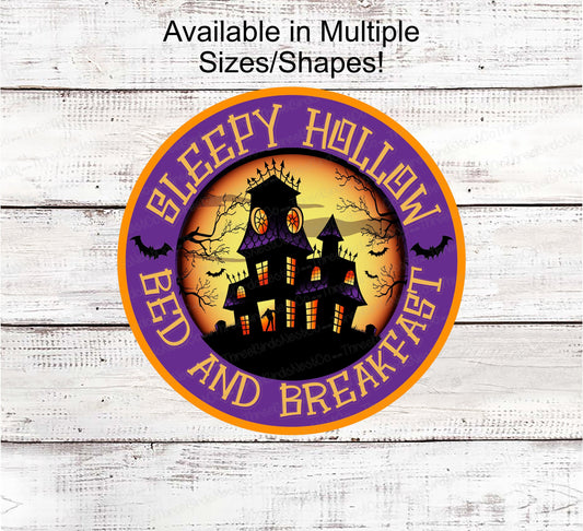 Halloween Wreath Signs - Headless Horseman - Sleepy Hollow - Haunted House Sign - Jack O Lantern Sign - Spooky Sign - Halloween Signs