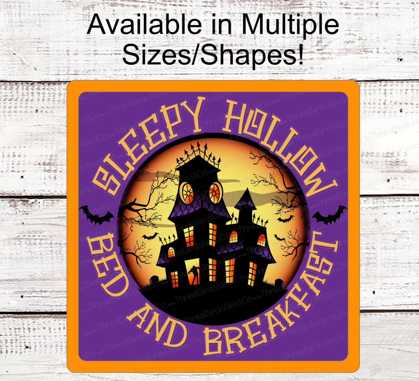 Halloween Wreath Signs - Headless Horseman - Sleepy Hollow - Haunted House Sign - Jack O Lantern Sign - Spooky Sign - Halloween Signs