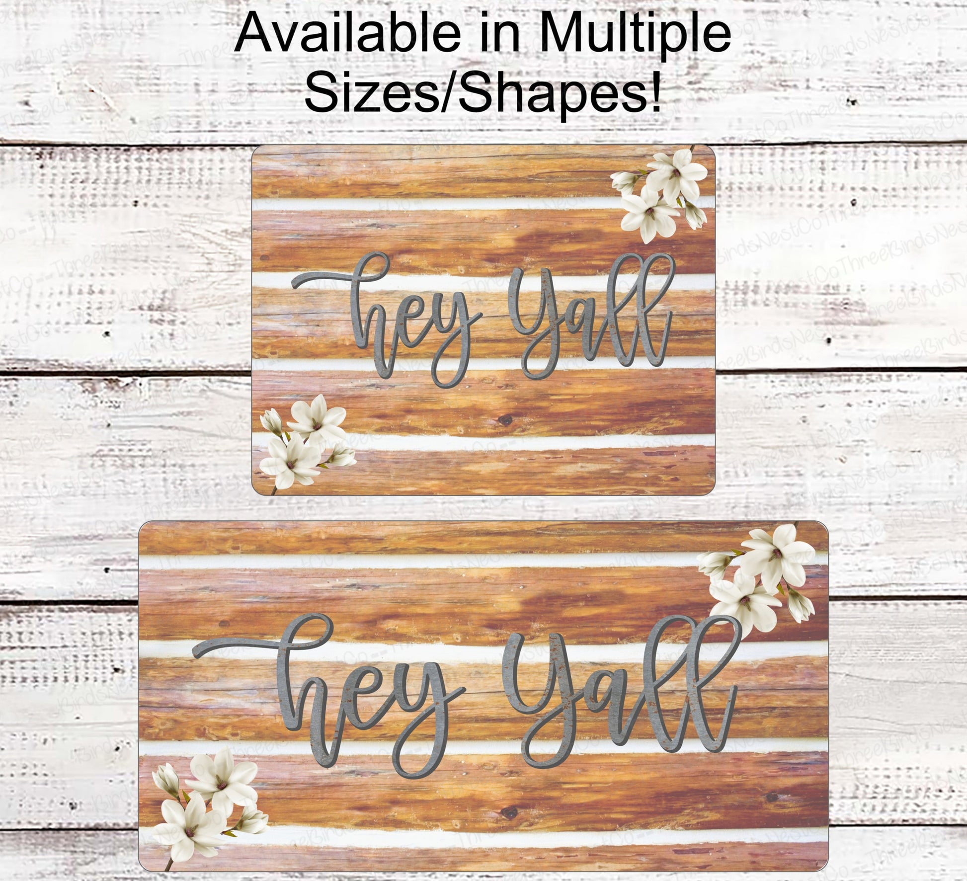 Farmhouse Wreath Sign - Hey Yall Sign - Log Home Decor - Magnoia Sign - Farm Wreaths Signs - Farmhouse Sign - Rustic Wreath Sign