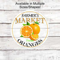 Farmers Market Oranges - Farmers Market Sign - Welcome Wreath Sign - Farmers Market Stand - Farmers Market Wreath - Oranges Sign